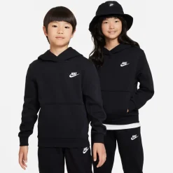 Nike Sportswear Club Fleece Hoodie Trainingspak Kids Zwart Wit
