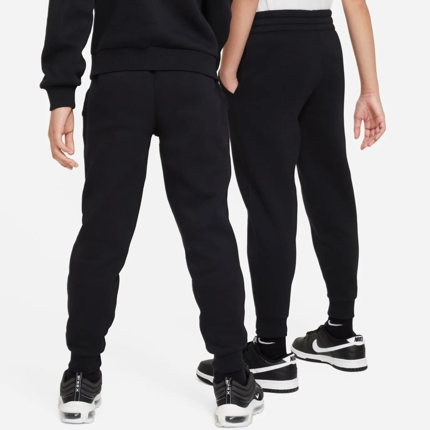 Nike Sportswear Club Fleece Hoodie Trainingspak Kids Zwart Wit