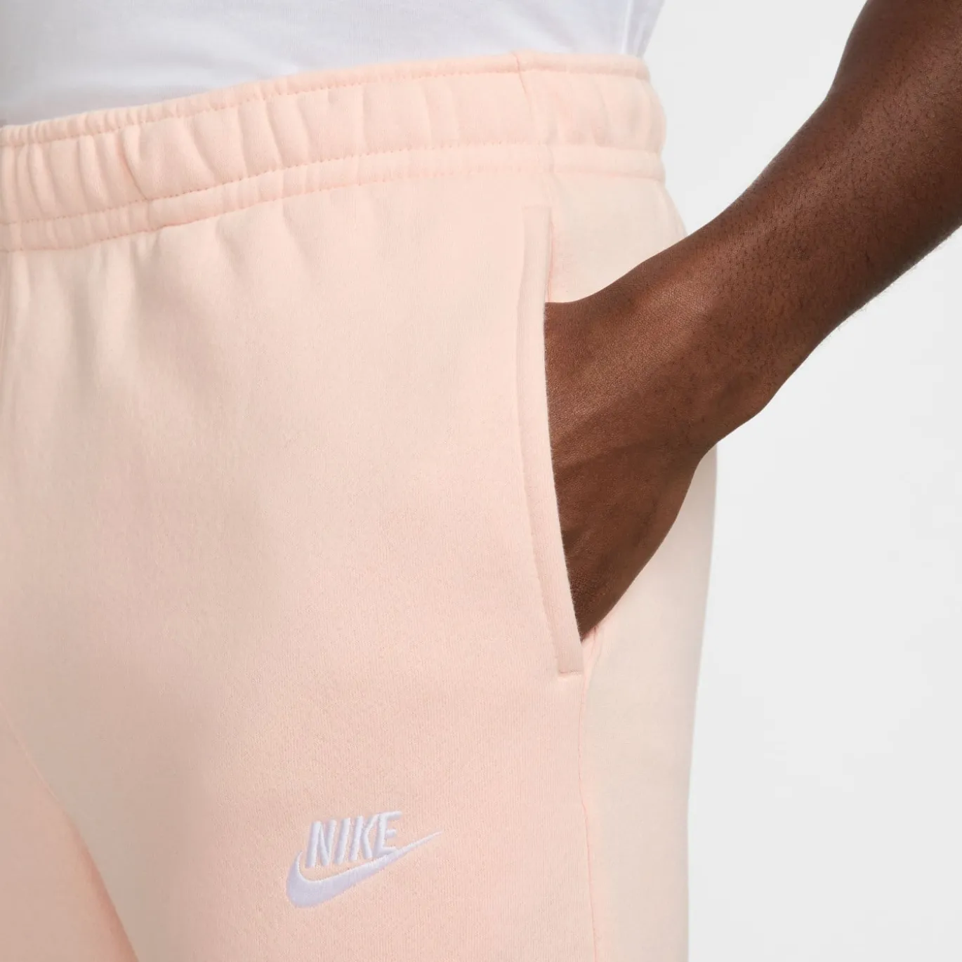 Nike Sportswear Club Fleece Joggingbroek Lichtroze Wit