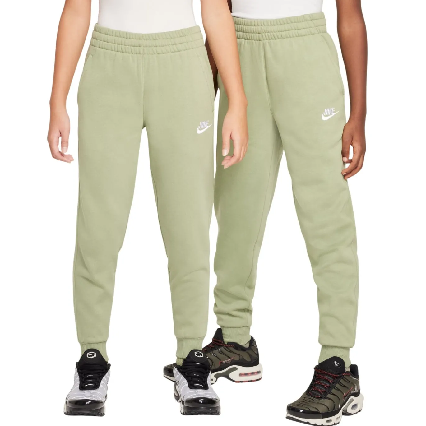 Nike Sportswear Club Fleece Joggingbroek Kids Lichtgroen Wit