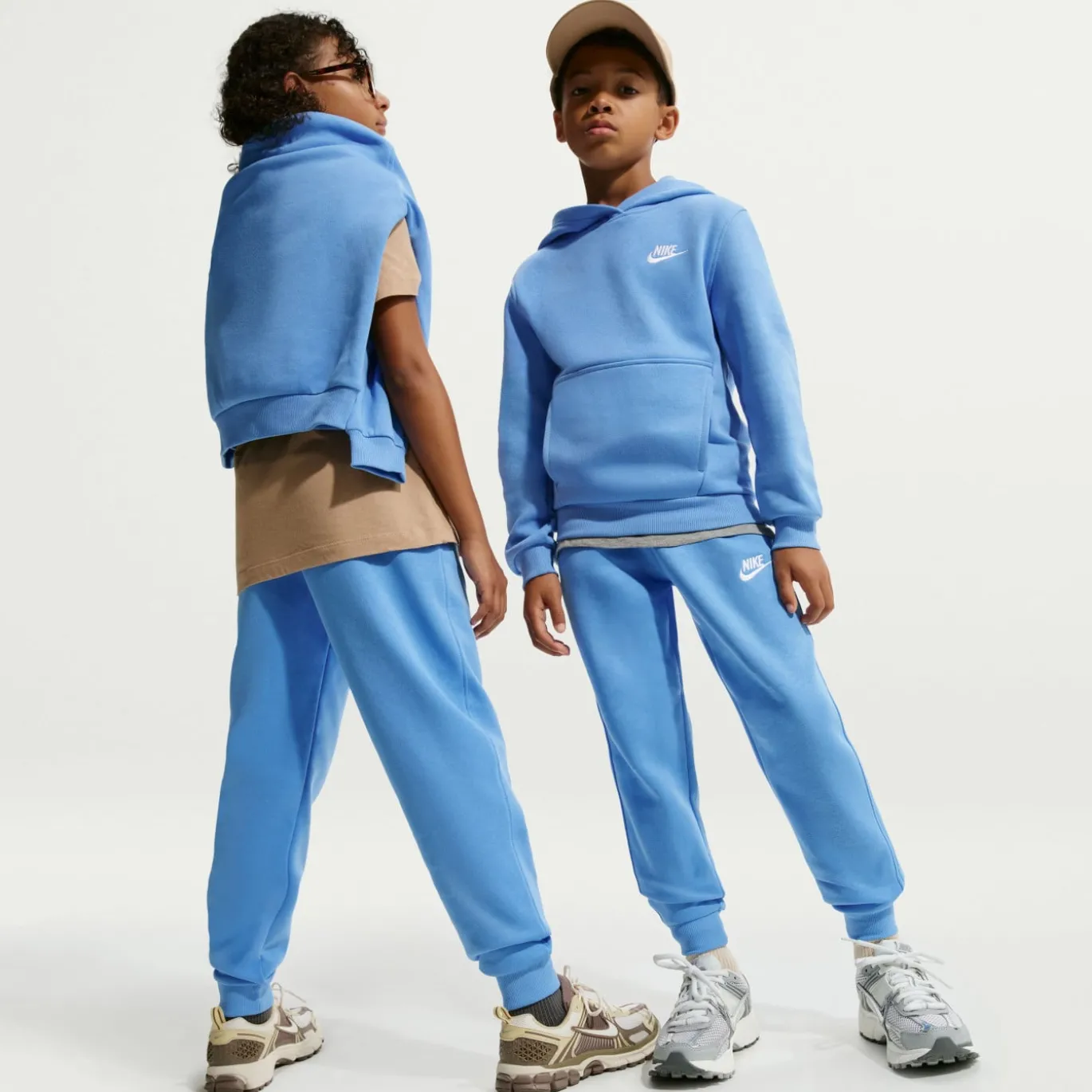 Nike Sportswear Club Fleece Joggingbroek Kids Blauw Wit