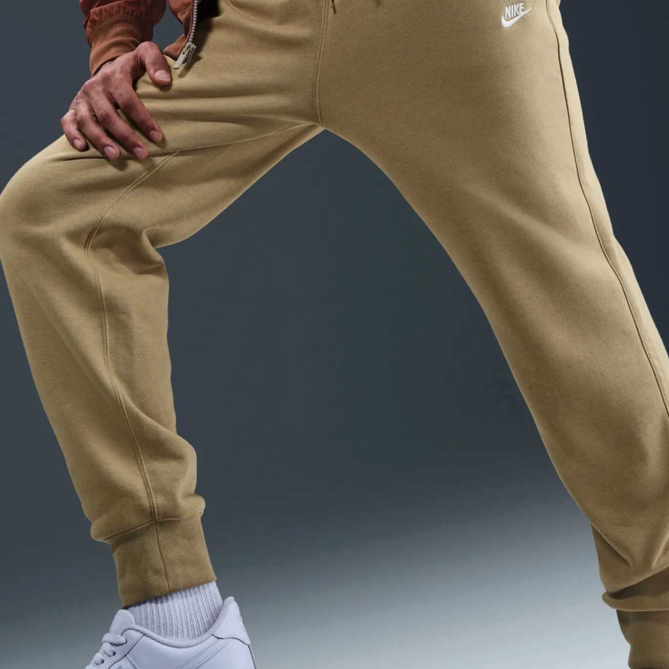 Nike Sportswear Club Fleece Joggingbroek Beige Wit