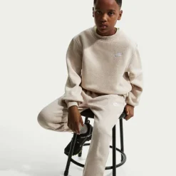 Nike Sportswear Club Fleece Joggingbroek Kids Lichtbruin Wit