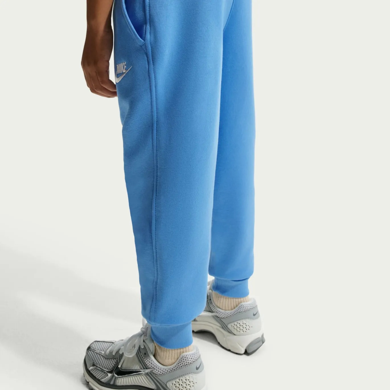 Nike Sportswear Club Fleece Joggingpak Hooded Kids Blauw Wit