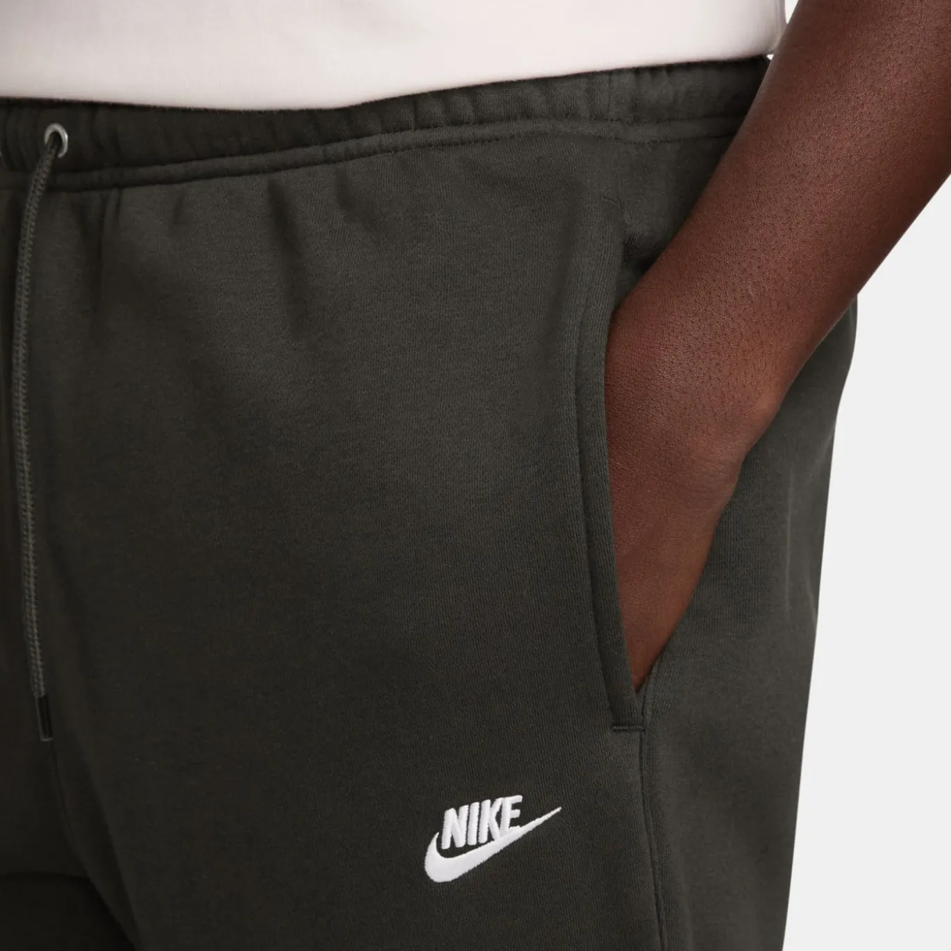 Nike Sportswear Club Fleece Joggingpak Hooded Donkergroen Wit