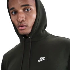 Nike Sportswear Club Fleece Joggingpak Hooded Donkergroen Wit