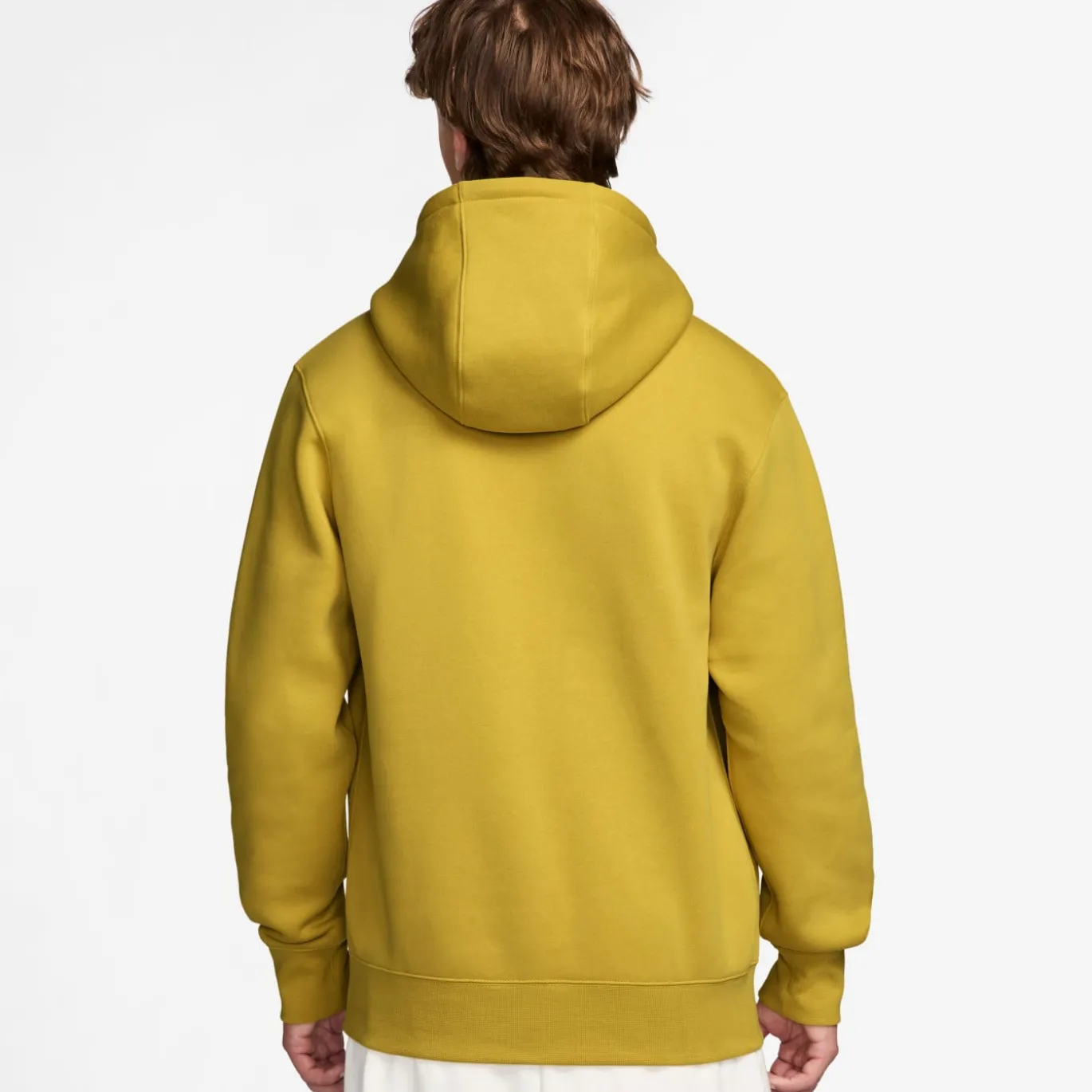 Nike Sportswear Club Fleece Joggingpak Hooded Donkergeel Wit