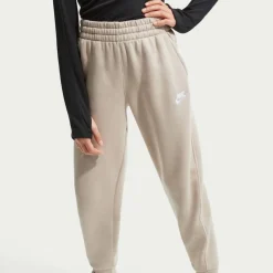 Nike Sportswear Club Fleece Joggingpak Hooded Kids Lichtbruin Wit