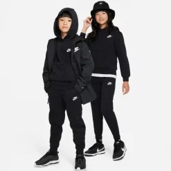 Nike Sportswear Club Fleece Joggingbroek Kids Zwart Wit