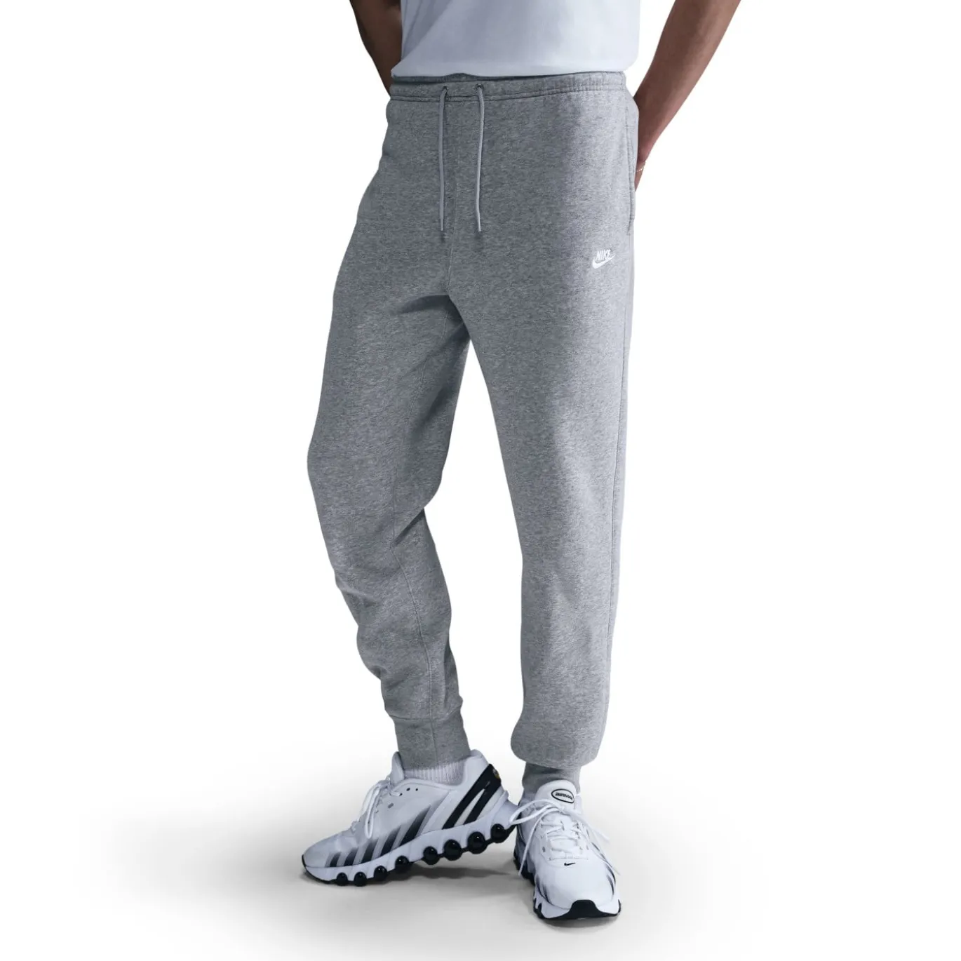 Nike Sportswear Club Fleece Joggingpak Hooded Grijs Wit