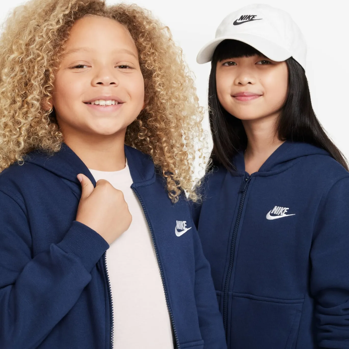 Nike Sportswear Club Fleece Trainingspak Kids Donkerblauw Wit