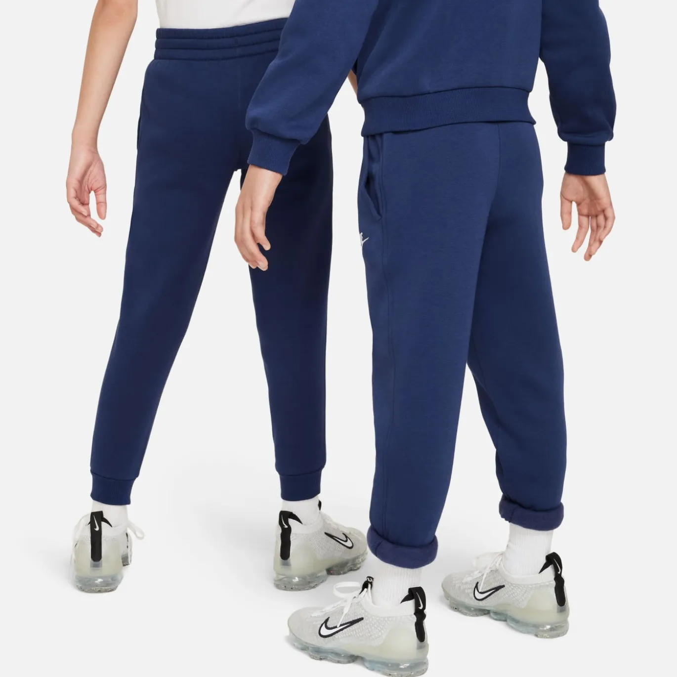 Nike Sportswear Club Fleece Trainingspak Kids Donkerblauw Wit