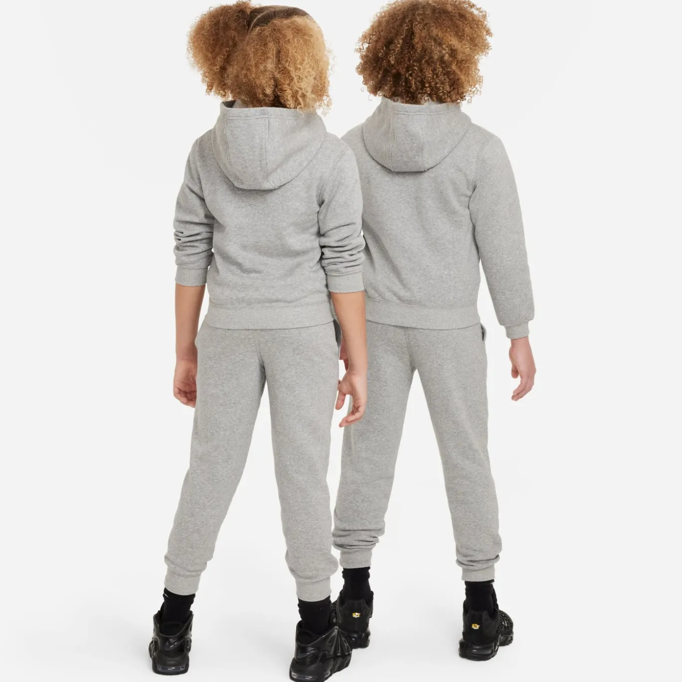 Nike Sportswear Club Fleece Trainingspak Full-Zip Hooded Kids Lichtgrijs Wit