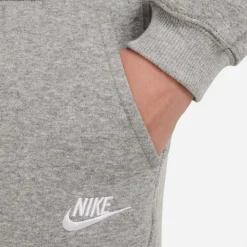 Nike Sportswear Club Fleece Trainingspak Full-Zip Hooded Kids Lichtgrijs Wit