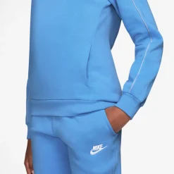 Nike Sportswear Club Fleece Trainingspak Hooded Kids Lichtblauw Wit