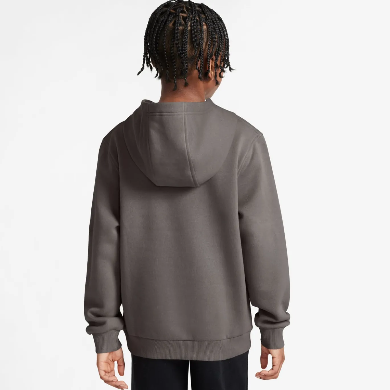 Nike Sportswear Club Fleece Trainingspak Hooded Kids Donkergrijs Wit