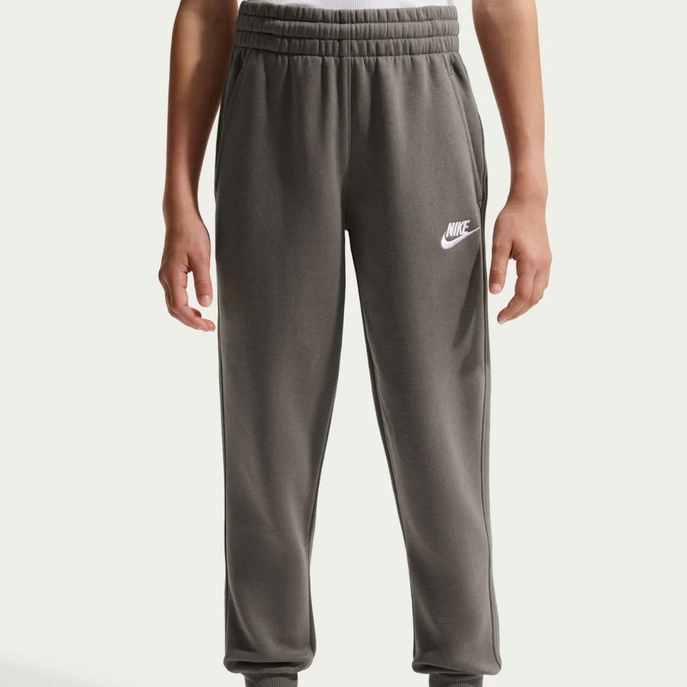 Nike Sportswear Club Fleece Trainingspak Hooded Kids Donkergrijs Wit