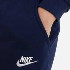 Nike Sportswear Club Fleece Trainingspak Full-Zip Hooded Kids Donkerblauw Wit