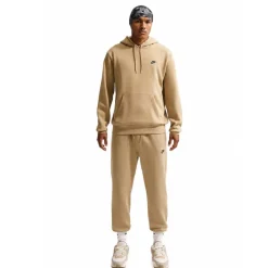 Nike Sportswear Club Fleece Trainingspak Hooded Donkerbeige Donkerblauw