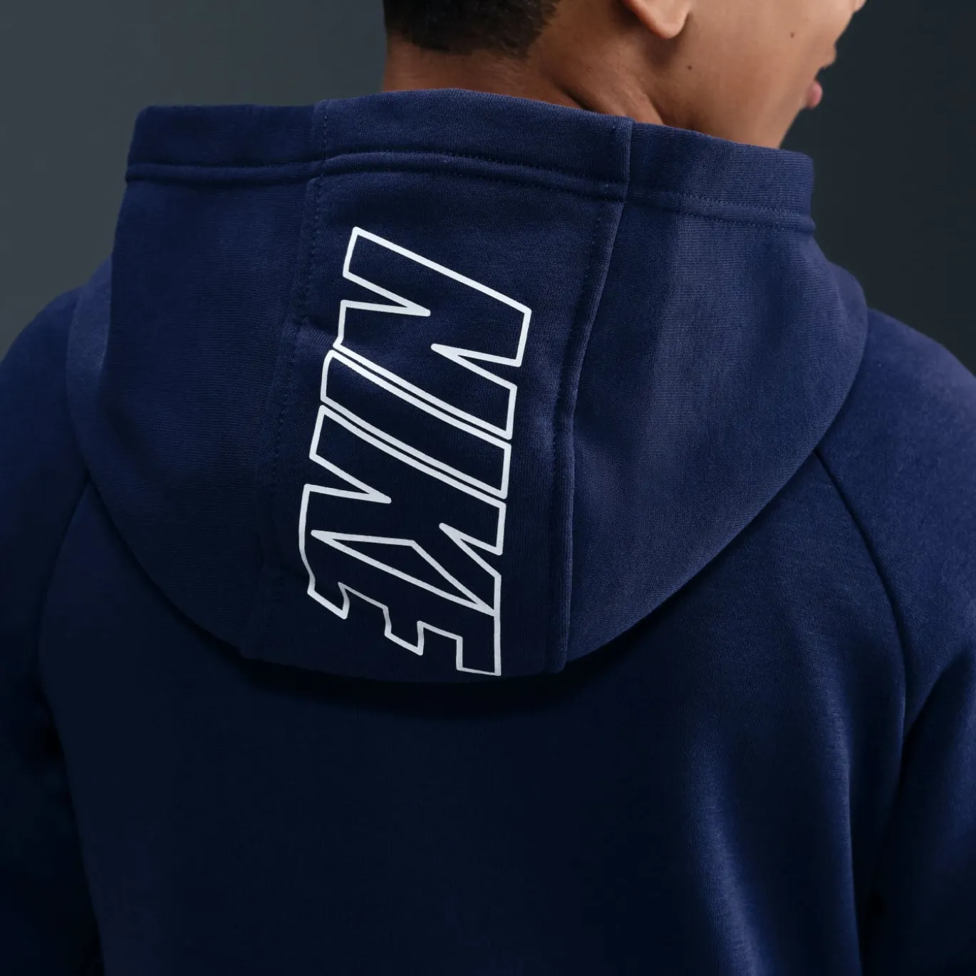 Nike Sportswear Club Fleece Trainingspak Hooded Kids Donkerblauw Wit