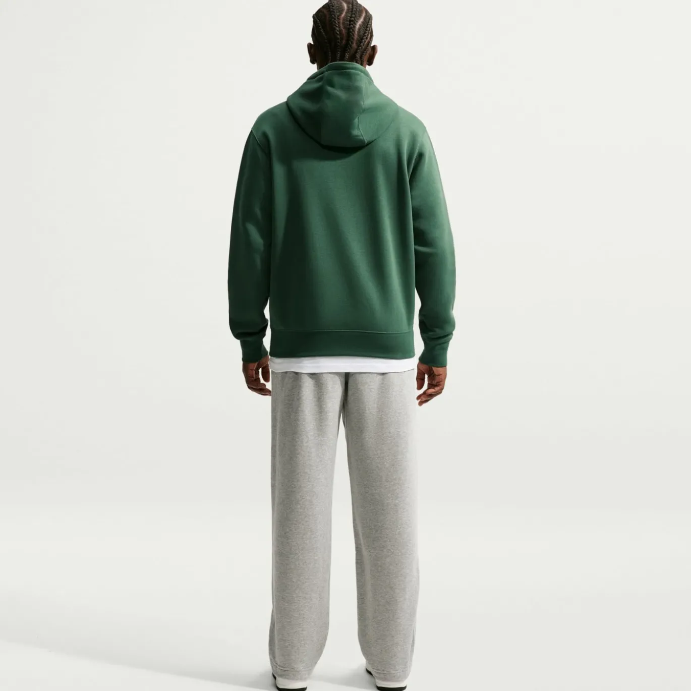Nike Sportswear Club Fleece Trainingspak Hooded Donkergroen Wit