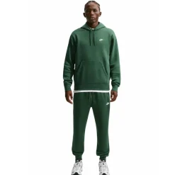 Nike Sportswear Club Fleece Trainingspak Hooded Donkergroen Wit