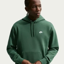 Nike Sportswear Club Fleece Trainingspak Hooded Donkergroen Wit