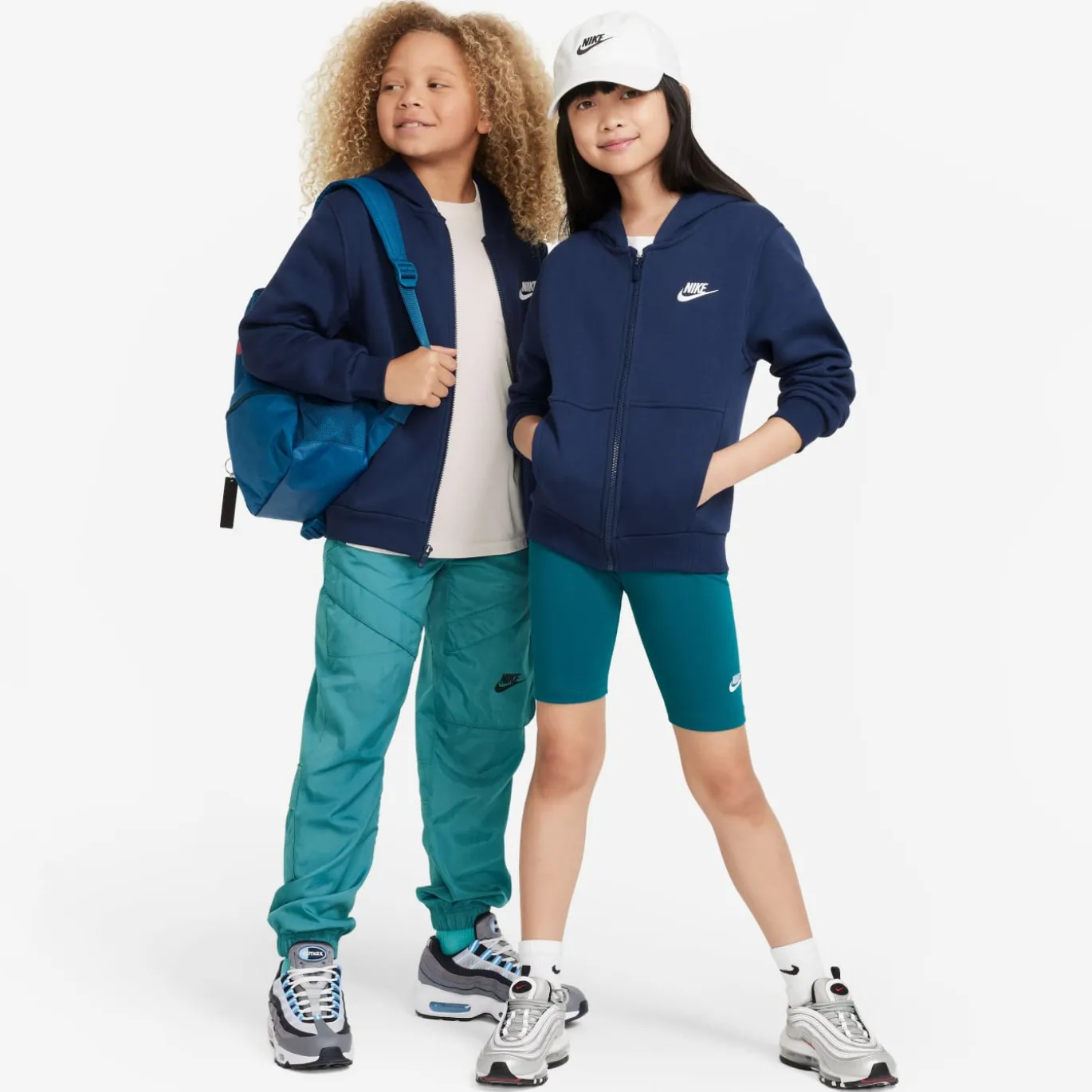 Nike Sportswear Club Fleece Vest Kids Donkerblauw Wit