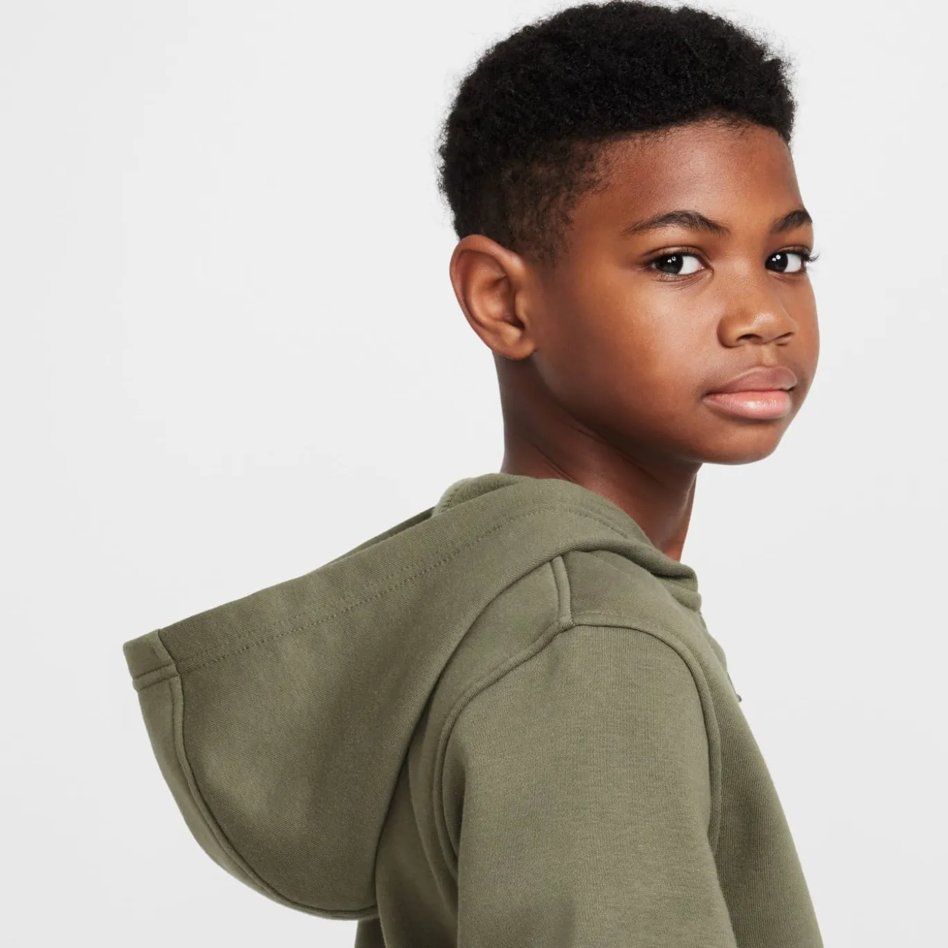 Nike Sportswear Club Fleece Vest Kids Olijfgroen Wit