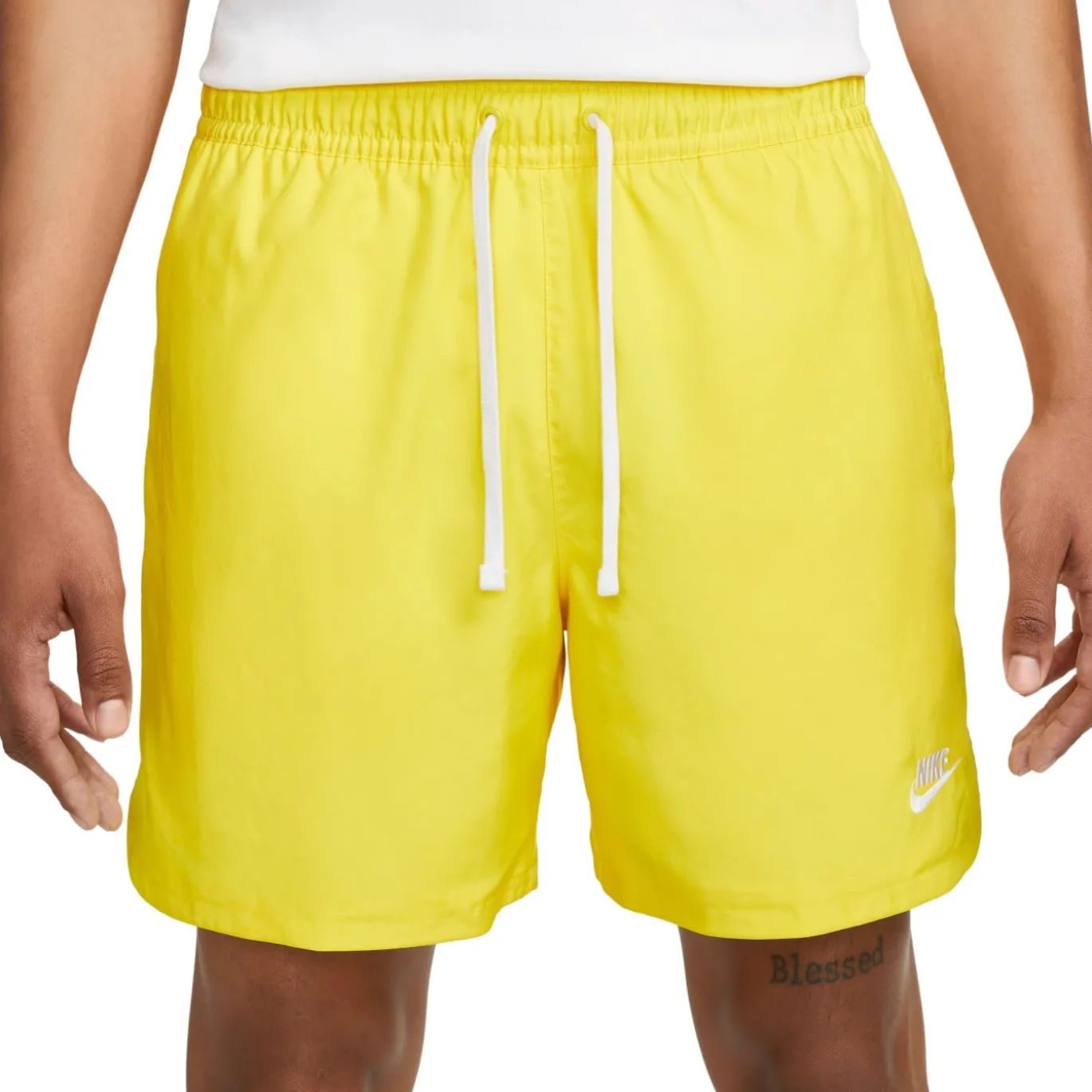 Nike Sportswear Club Woven Broekje Geel Wit