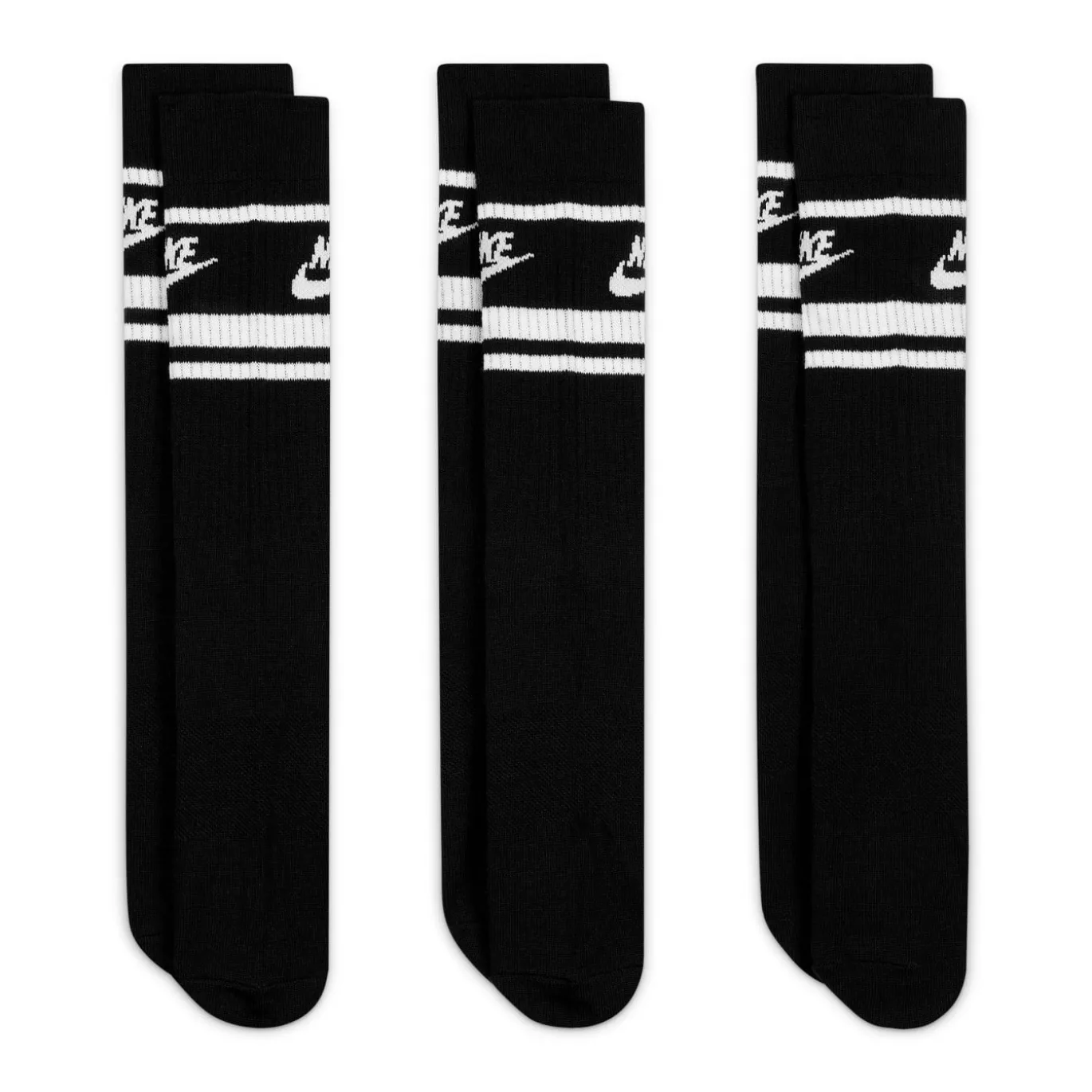 Nike Sportswear Dri-FIT Everyday Essential Crew Sokken 3-Pack Zwart Wit