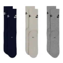 Nike Sportswear Everyday Essential Crew Sokken 3-Pack Zwart Beige Grijs
