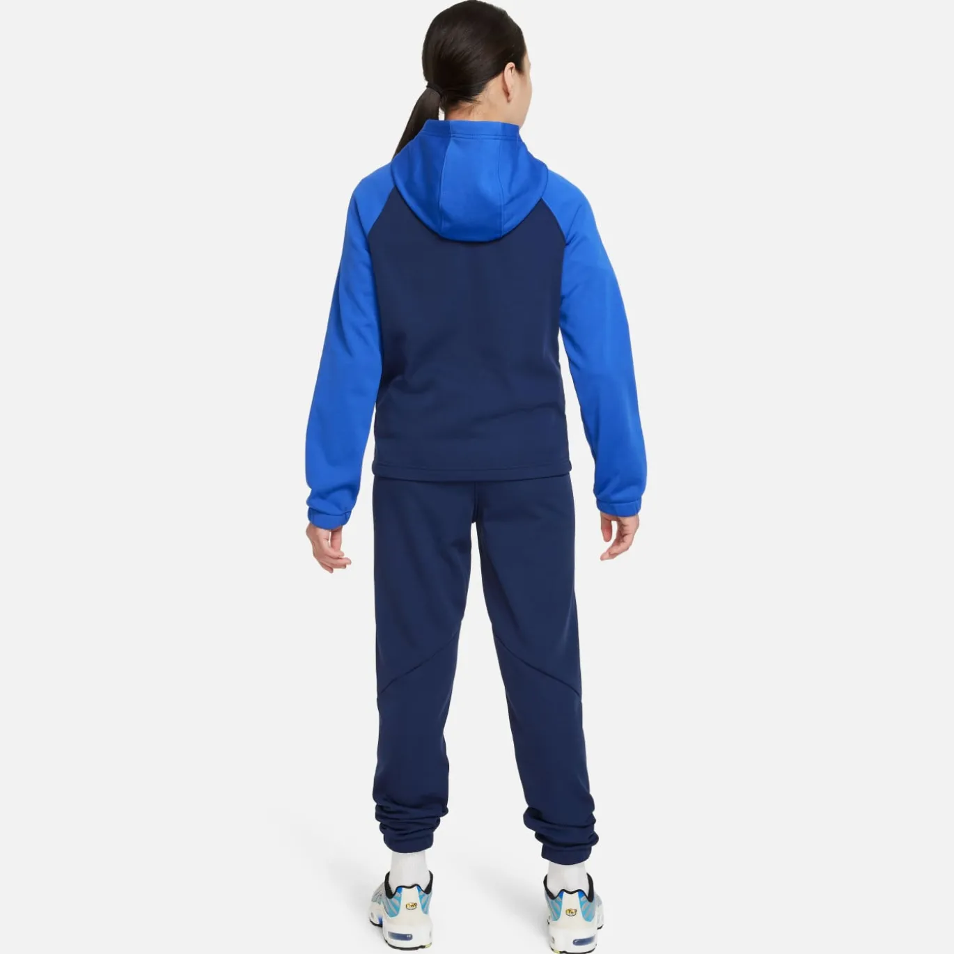 Nike Sportswear Poly Trainingspak Full-Zip Hooded Kids Donkerblauw Blauw Wit