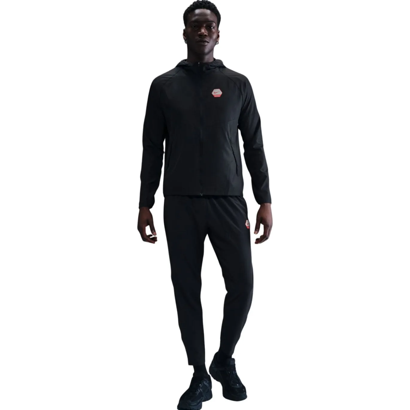 Nike Sportswear Sport Casual Trainingspak Full-Zip Hooded Zwart Rood