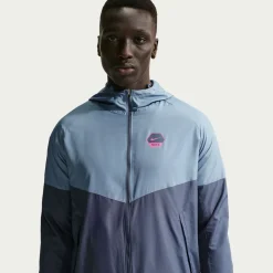 Nike Sportswear Sport Casual Jack Hooded Lichtblauw Donkerblauw