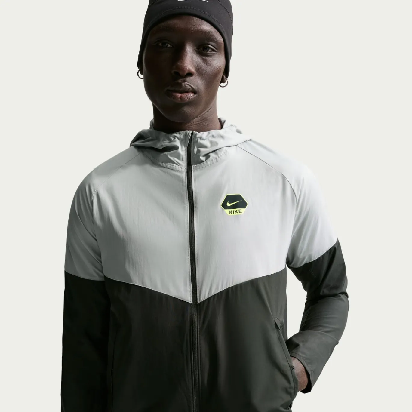 Nike Sportswear Sport Casual Jack Hooded Donkergrijs Lichtgrijs
