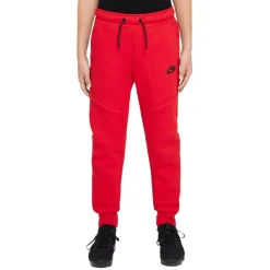 Nike Sportswear Tech Fleece Joggingbroek Kids Rood Zwart