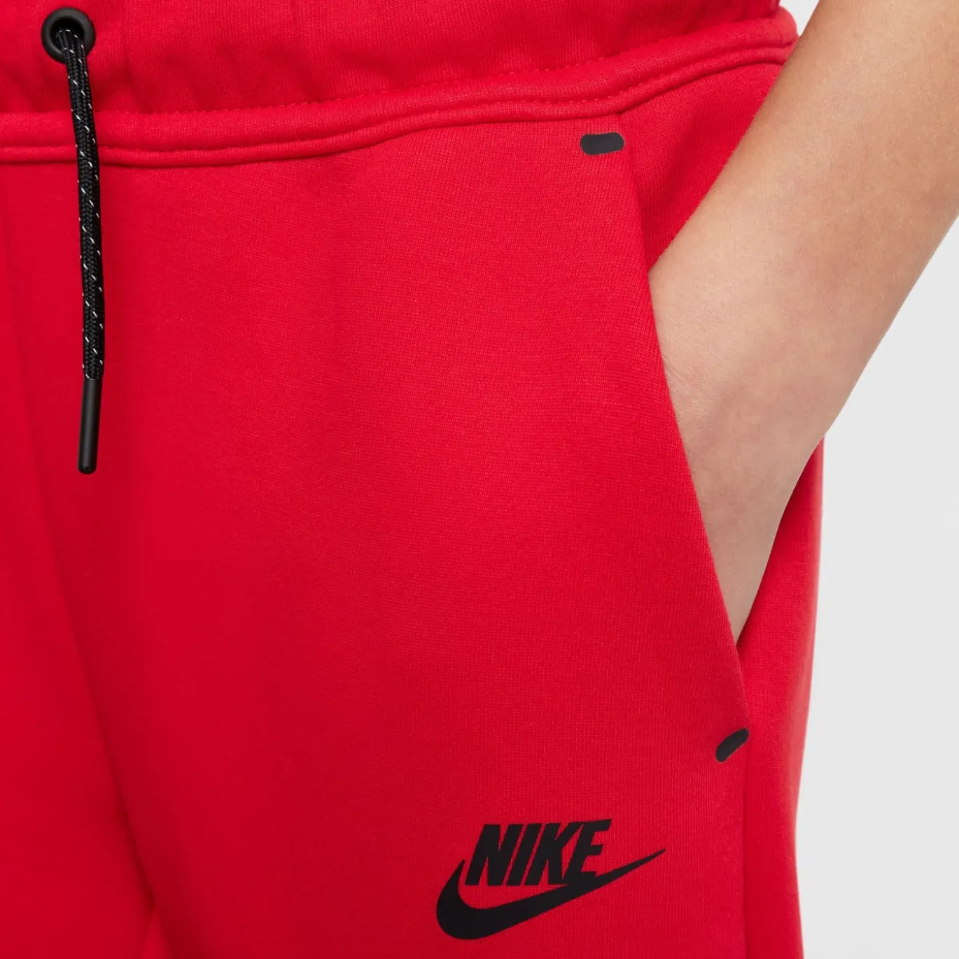 Nike Sportswear Tech Fleece Joggingbroek Kids Rood Zwart