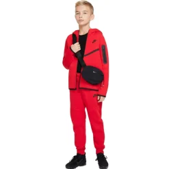 Nike Sportswear Tech Fleece Joggingbroek Kids Rood Zwart