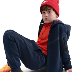 Nike Sportswear Tech Fleece Trainingspak Full-Zip Kids Donkerblauw Zwart