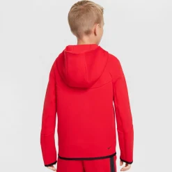 Nike Sportswear Tech Fleece Vest Kids Rood Zwart