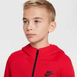 Nike Sportswear Tech Fleece Vest Kids Rood Zwart