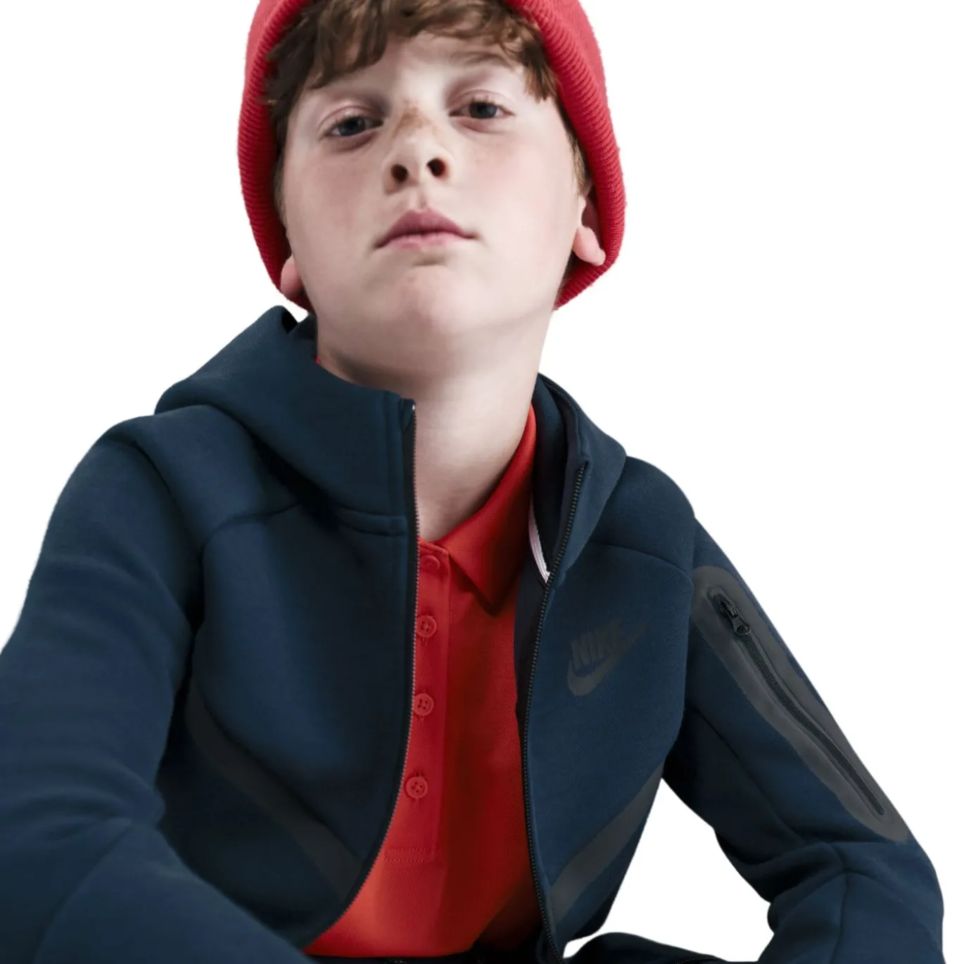 Nike Sportswear Tech Fleece Vest Kids Donkerblauw Zwart