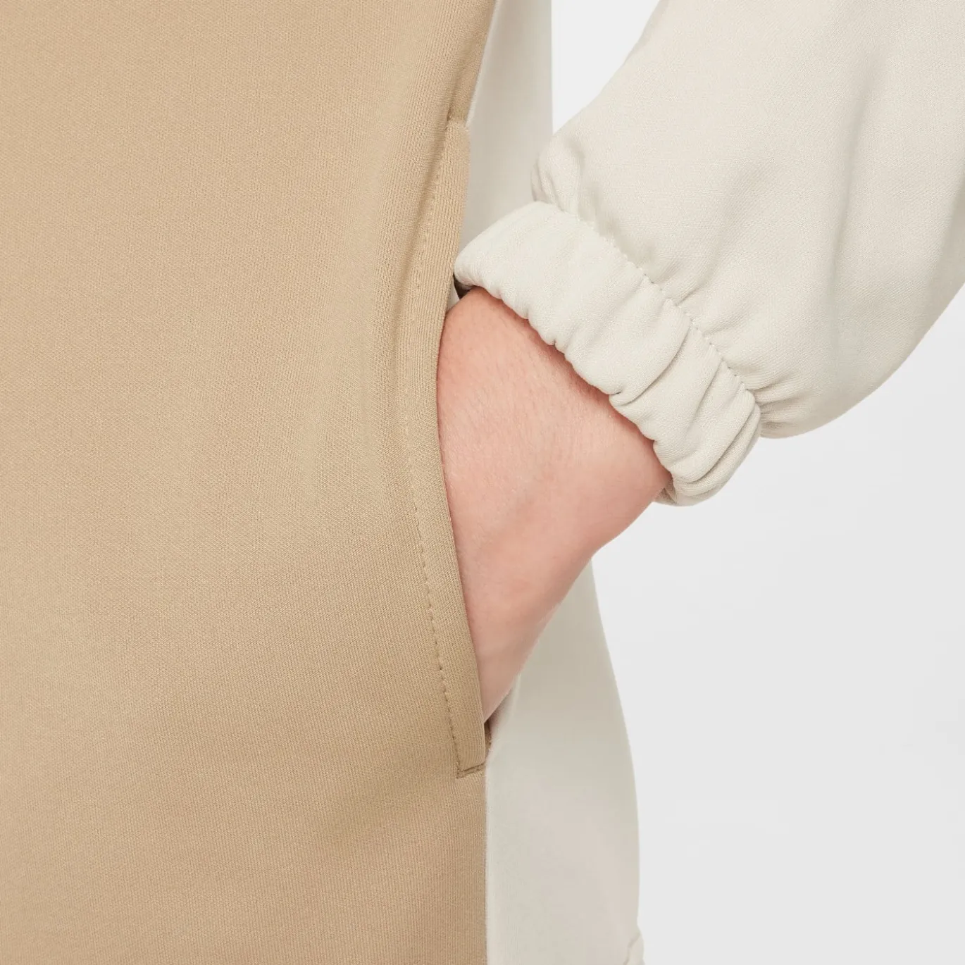 Nike Sportswear Trainingspak Full-Zip Kids Lichtbruin Beige Wit