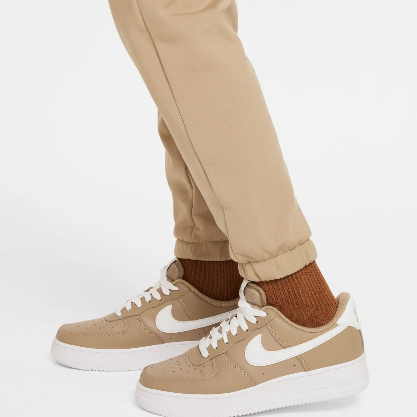 Nike Sportswear Trainingspak Full-Zip Kids Lichtbruin Beige Wit