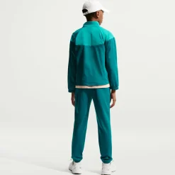 Nike Sportswear Trainingspak Full-Zip Kids Blauwgroen Lichtgroen Wit