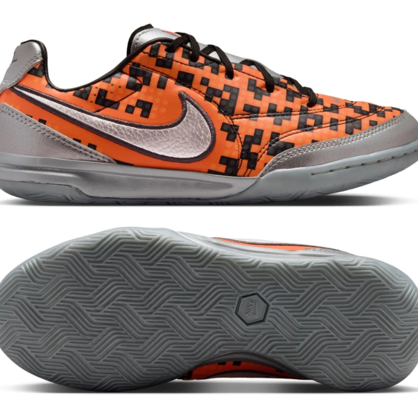 Nike Streetgato x LEGO® Straatvoetbalschoenen Kids Oranje Zwart Zilver