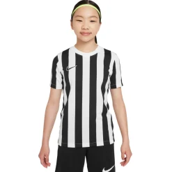 Nike Striped Division IV Voetbalshirt Kids Wit Zwart