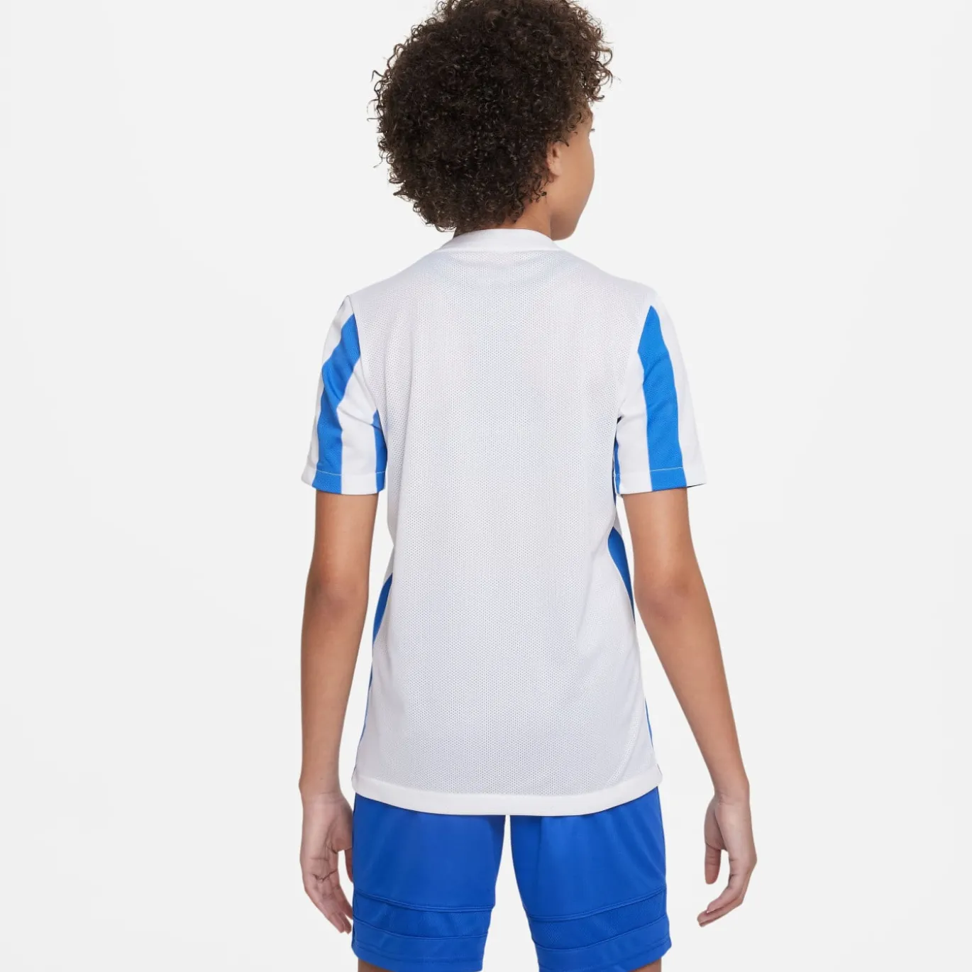 Nike Striped Division IV Voetbalshirt Kids Wit Blauw
