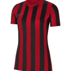 Nike Striped Division IV Voetbalshirt Dames Rood Zwart